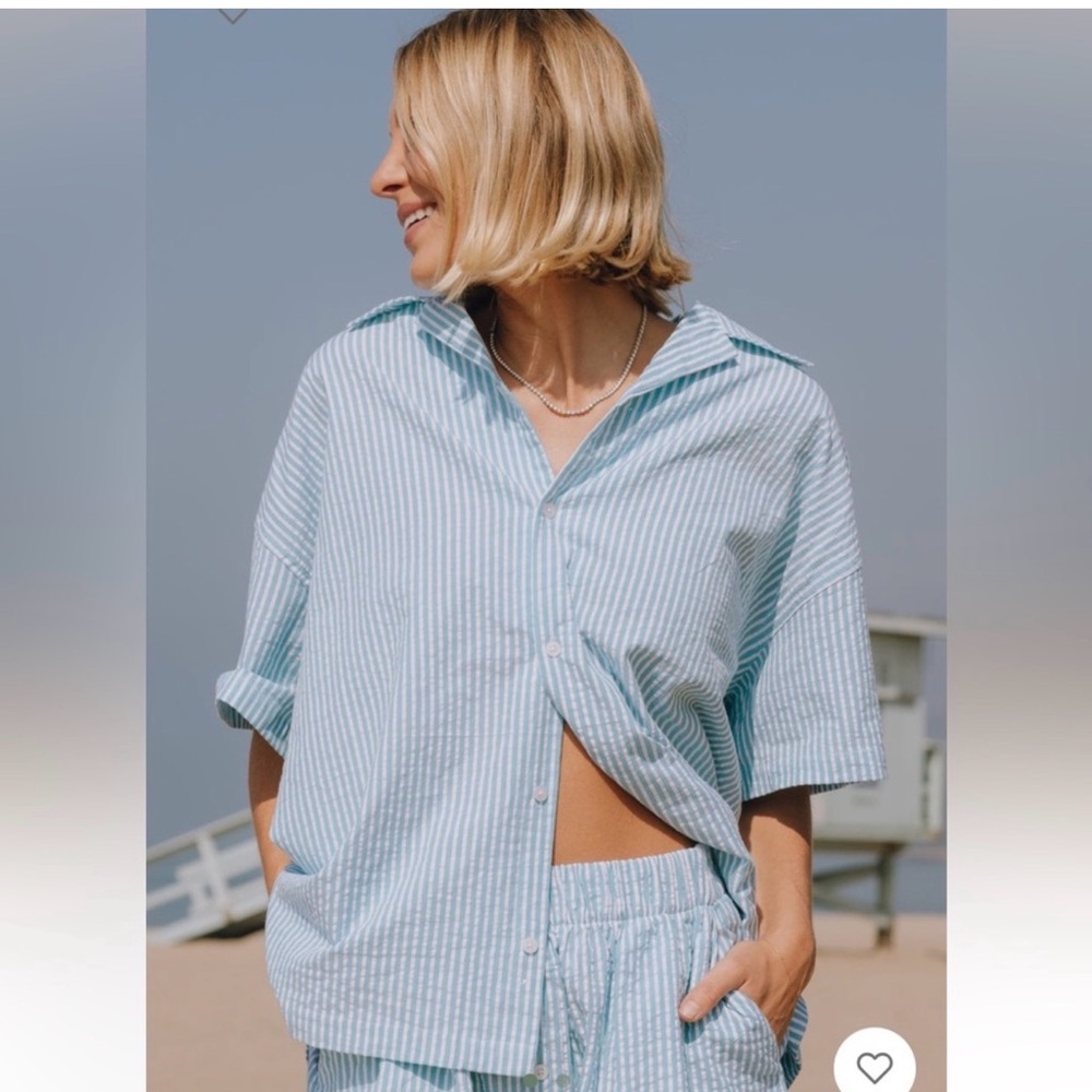 Daily drills resort shirt and shorts set